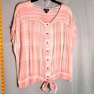 A. N. A. Women's XL Plaid Top